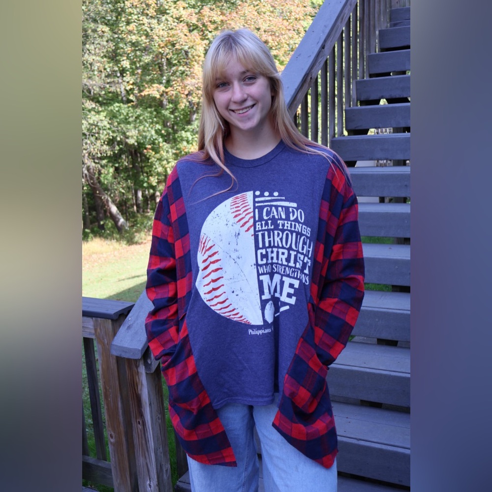 Blue and Red Plaid Shirt